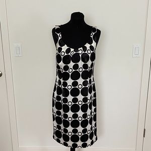 Black and white sleeveless sheath